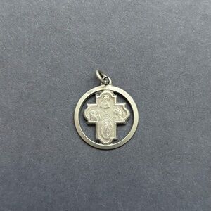 Vintage Saint Benedict Cross Medal Pendant – Religious Catholic Charm